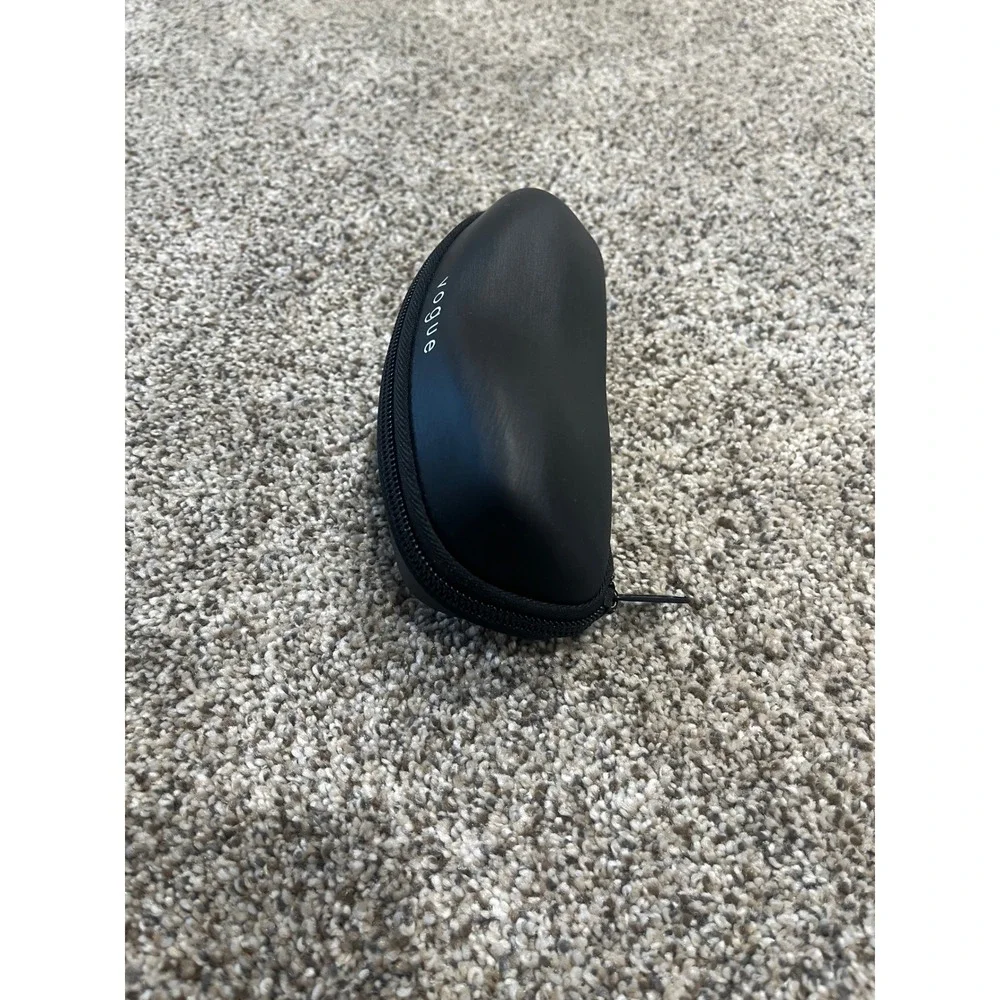 Vogue Eyewear Black Semi Hard Zippered Sunglasses Case with Gray Interior